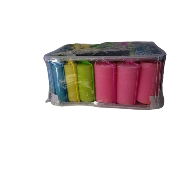 Conair Essentials Foam Rollers/Curlers 48 Neon Rollers 18 White Never Used - Picture 5 of 11